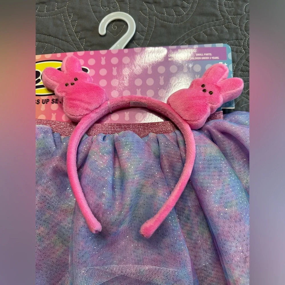 Peeps Girls Tutu With Peeps Bunny Headband NWT OS